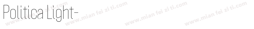 Politica Light字体转换
